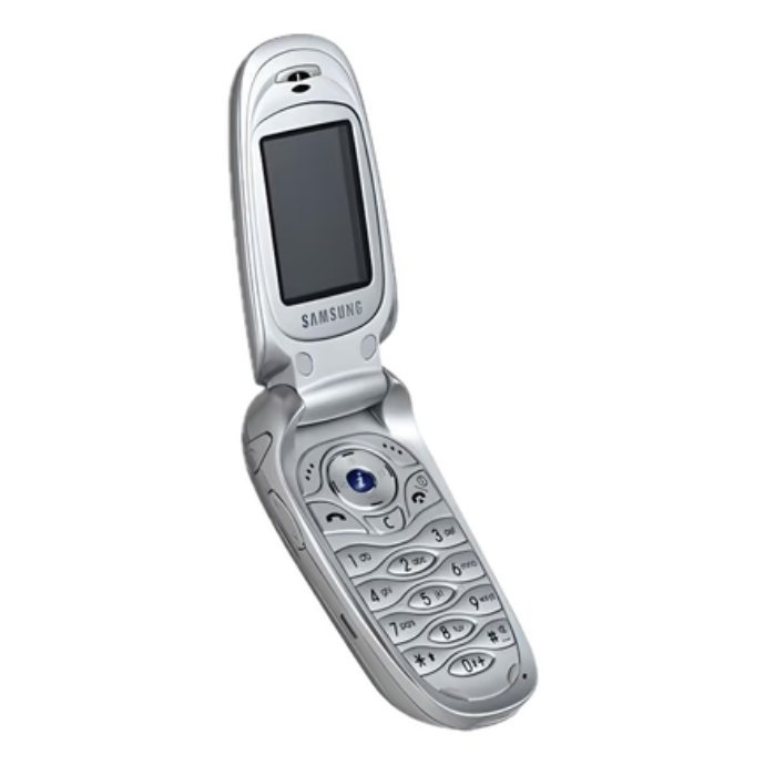 Silver Samsung flip phone object